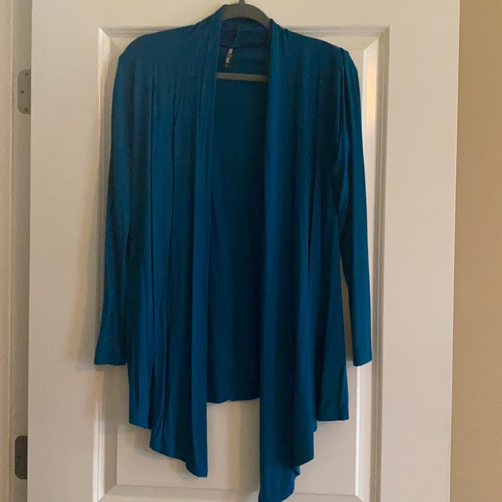 Lock & Love Teal Cardigan Small